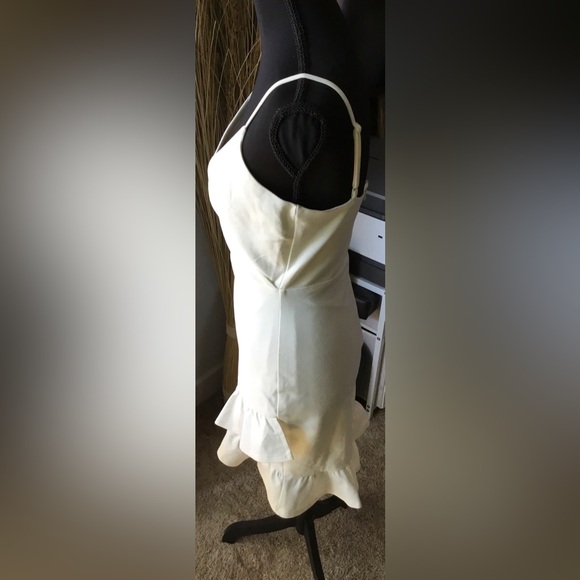 Lulus White Cream High Low Ruffled Dress - Picture 5 of 9